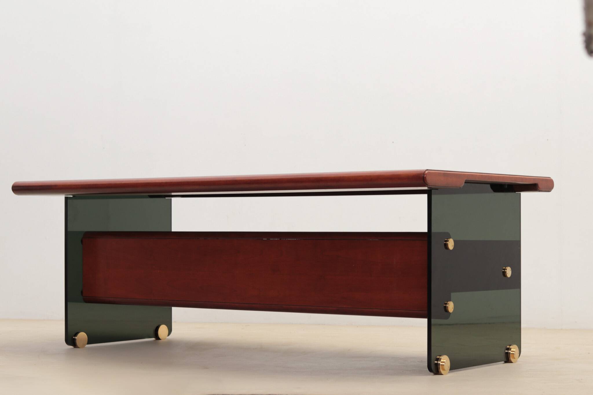 Mid-century modern glass desk, Italy 1960s