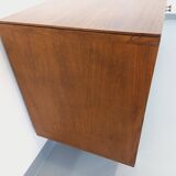 Vintage modernist enfilade in rosewood and chrome metal from the 60s and 70s.