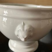 Set of 4 white porcelain lion head tureens