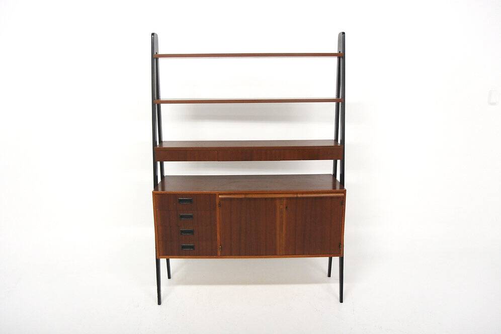 Scandinavian mahogany secretary desk, Sweden, 1950