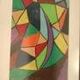 Swedish Oil Pastel on Panel “Ritad 66” by Ann Wazzgren Vintage& Framed 42×31cm