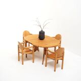 Solid Pine Dining Set by Rainer Daumiller for Hirtshals Savvaerk, Denmark