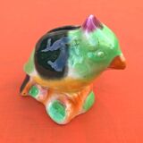 Polychrome ceramic parrot shape