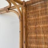Old rattan magazine rack from the 70s