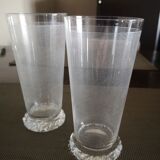 Duo de verres en cristal Daum années 1950