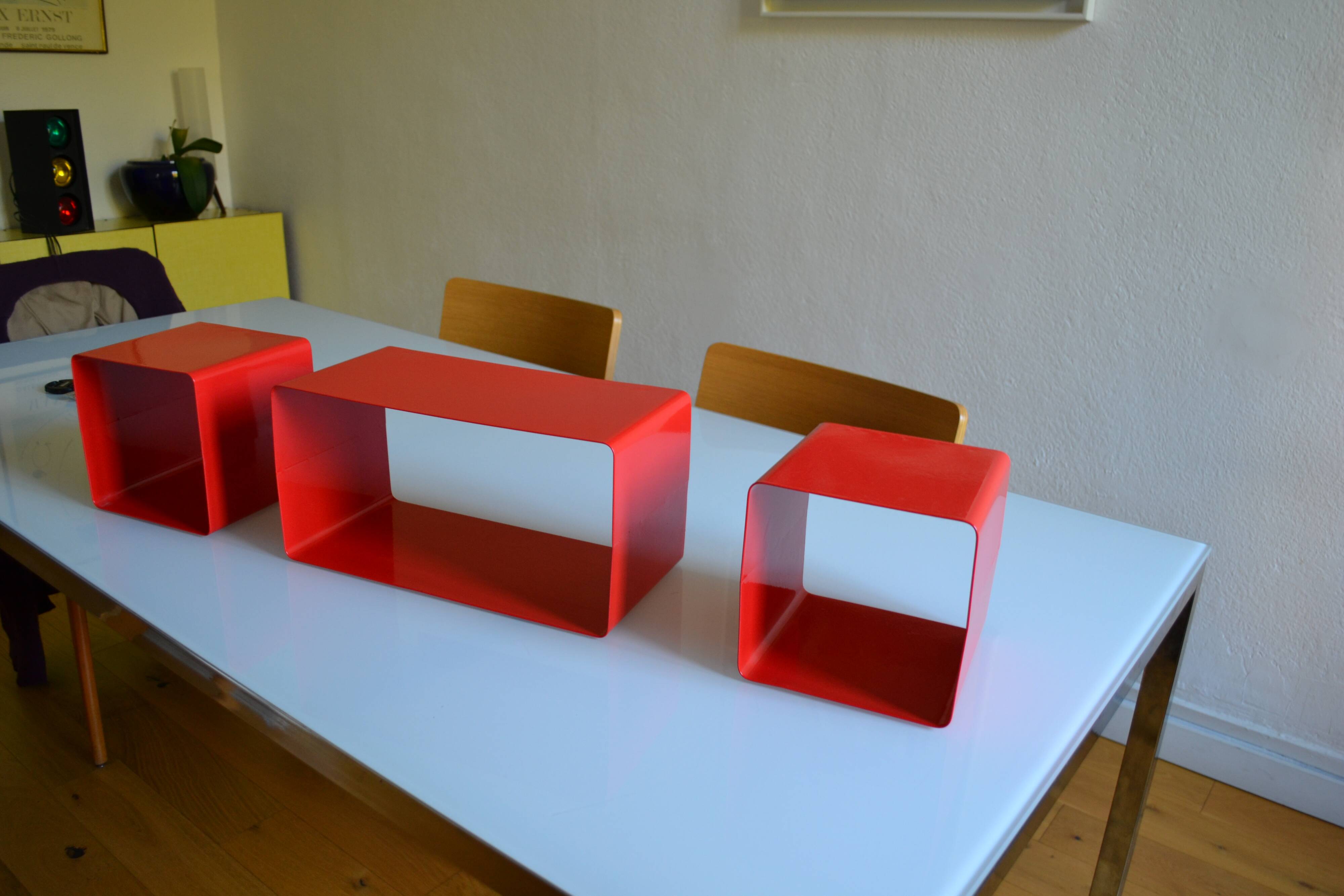 Bibliothèque modulable composée de 3 caissons