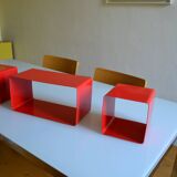 Modular bookcase made up of 3 boxes