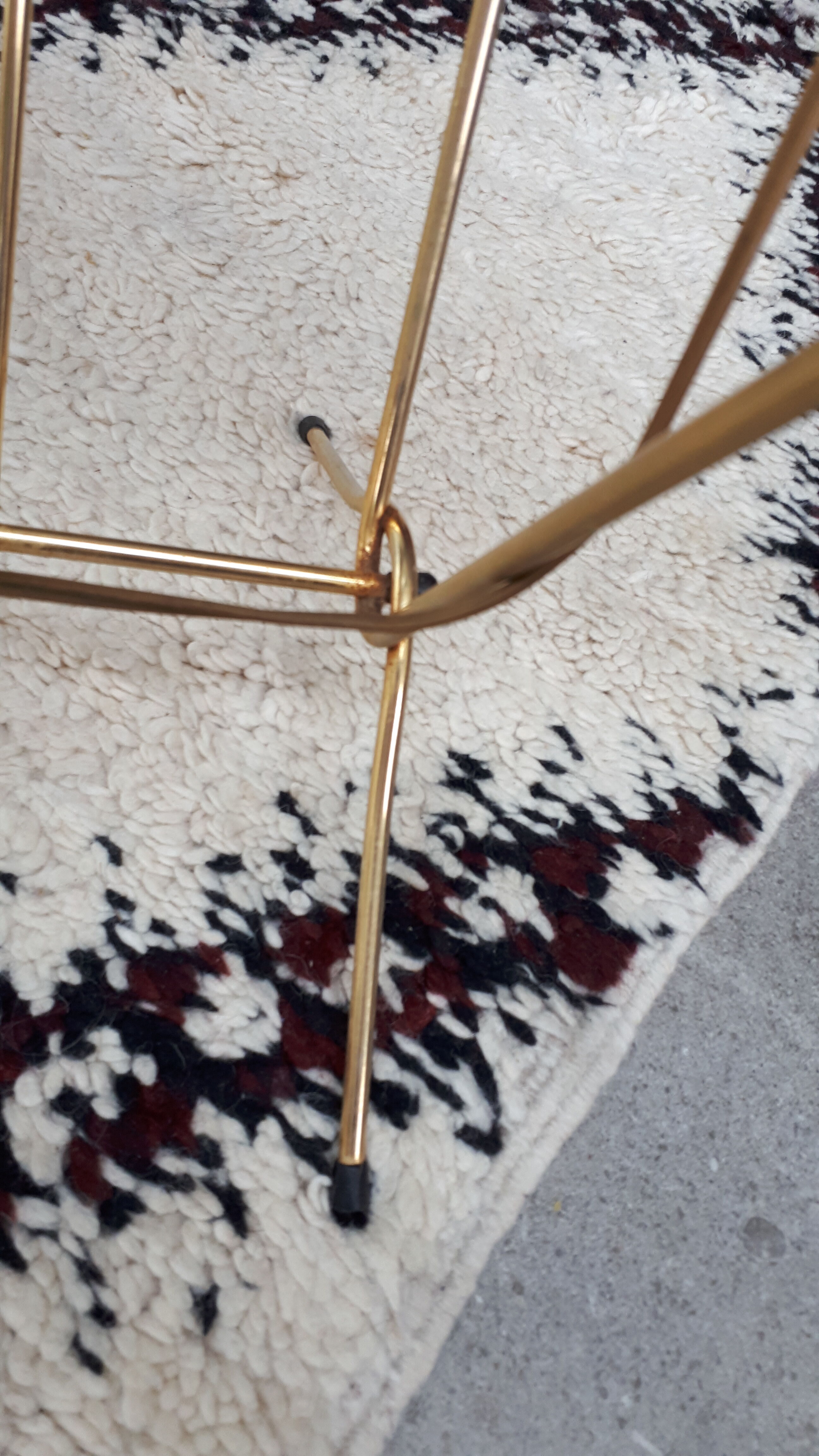 Floor lamp in gilded and opaline metal 50 years