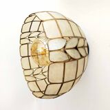 Art Deco wall lamp in mother-of-pearl wheat ear