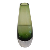 Vase vintage scandinave en verre 1960