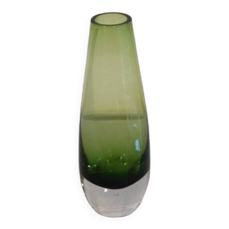 Vase vintage scandinave en verre 1960