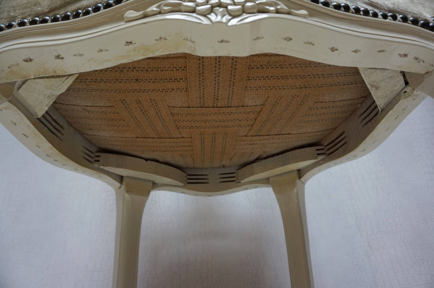 Louis XV Baroque Style Lacquered Chairs, Set of 2