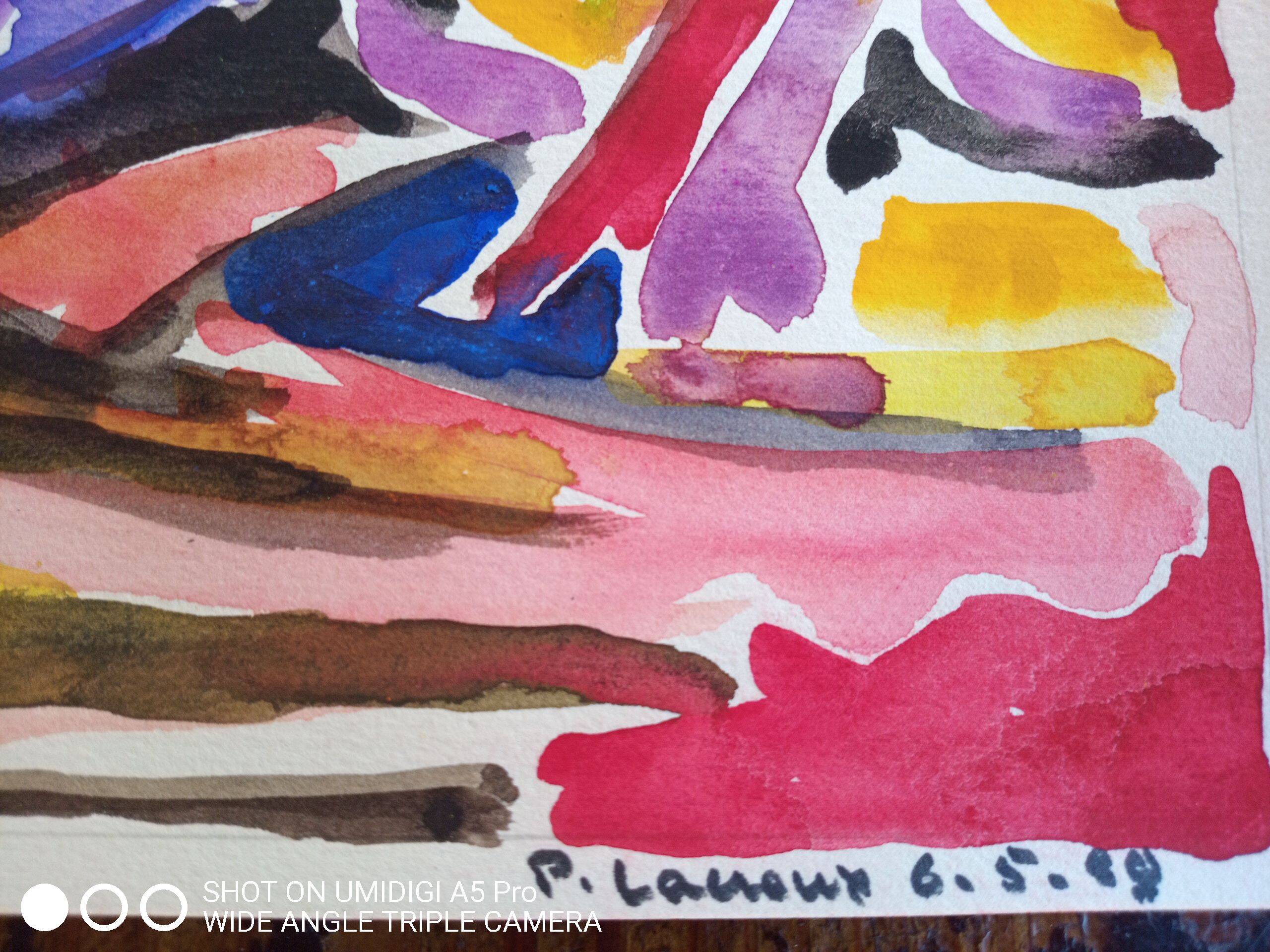 Pierre Lacroux (1909-1993) Gouache on paper 24 x 32 cm - from 1989 - (318)