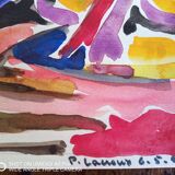 Pierre Lacroux (1909-1993) Gouache on paper 24 x 32 cm - from 1989 - (318)