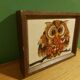 Tapestry decor of vintage owl 70'S, Sunset design