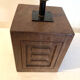 Brutalist folk art lamp base in teak from the 40s/50s.