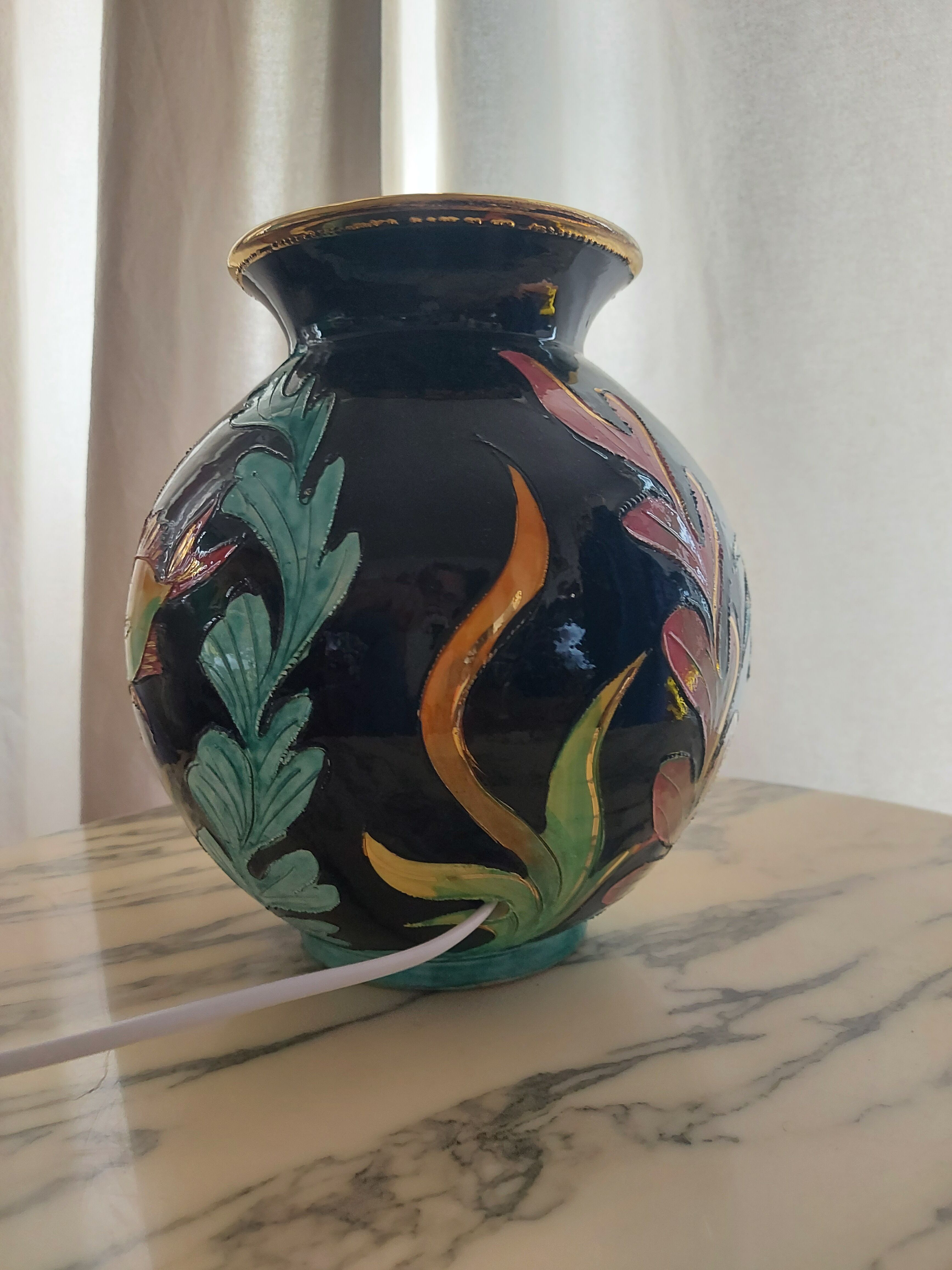 Ceramic lamp years 60 vallauris