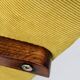 Fauteuil scandinave velours côtelé jaune citron chêne 1960