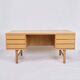 Freestanding desk - six drawers - oak - Omann Junior - Danish design - 1960s