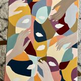 Table Multicolored Faces