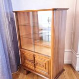 Vitrine Art Déco en noyer 1930-1940