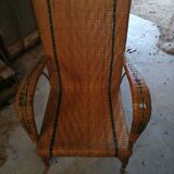 Vintage rattan / osier armchair
