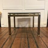 Table basse métal doré 1970