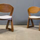 Chaises de salle à manger brutalistes vintage, ensemble de 6 - années 1960