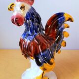 Antique enameled ceramic rooster.
