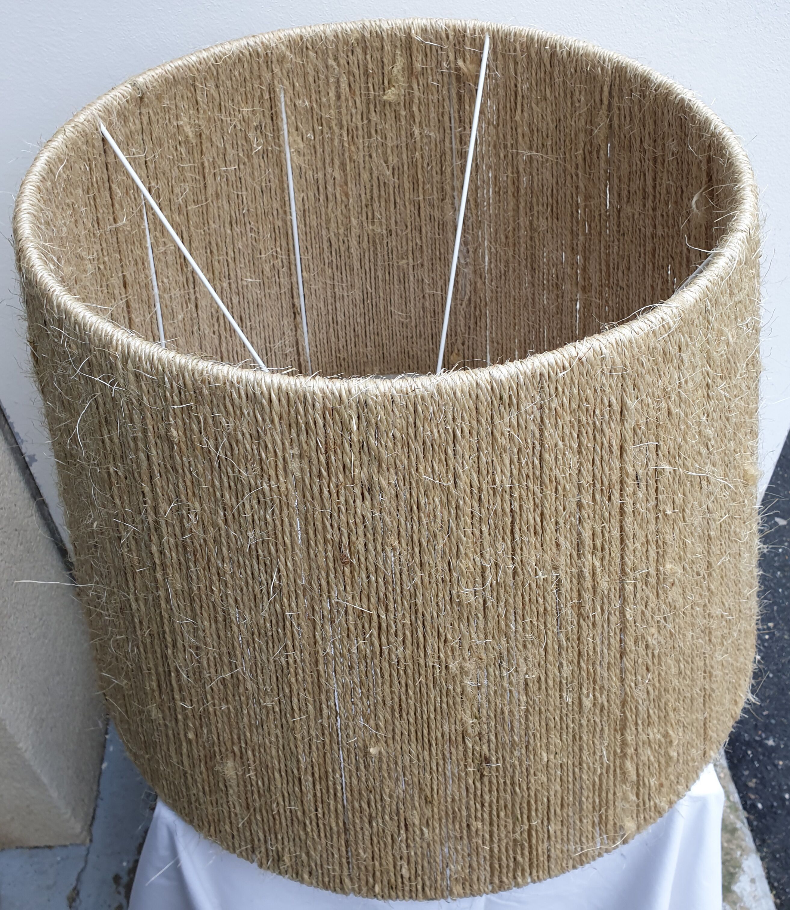 Natural rope lampshade low diameter 60 high 45 cm