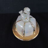 Potiche porcelain vase by Limoges R. Montigny and Co. from the 1950s