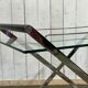 Transparent glass rolling table from the 90s.
