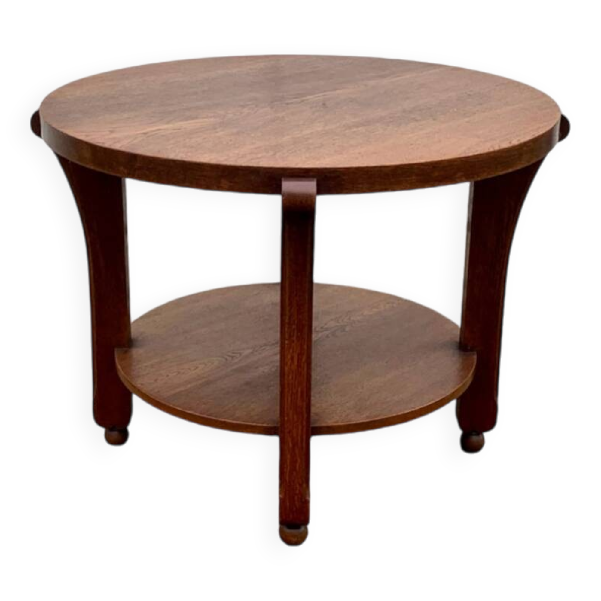 Eikenhouten Ronde Salontafel