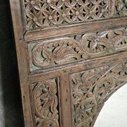 Large mirror - Indian carved wooden headboard