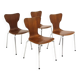 Set of 4 Scandinavian teak chairs, Sweden, 1980