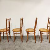 Set of 4 vintage bistro chairs, 1950s