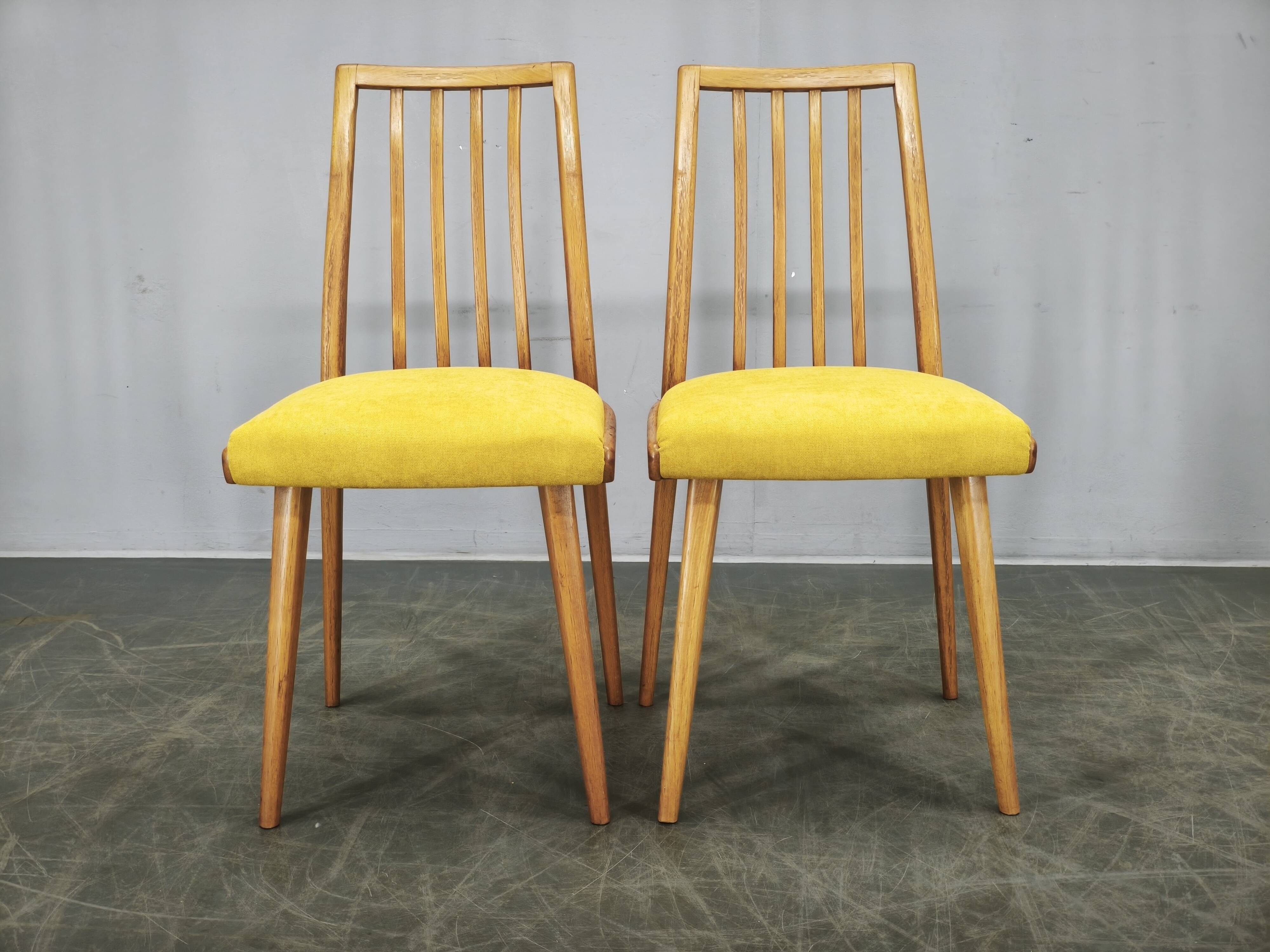 Set of 4 Mid-Century TON Beech Dining Chairs, Czechoslovakia, 1970s
