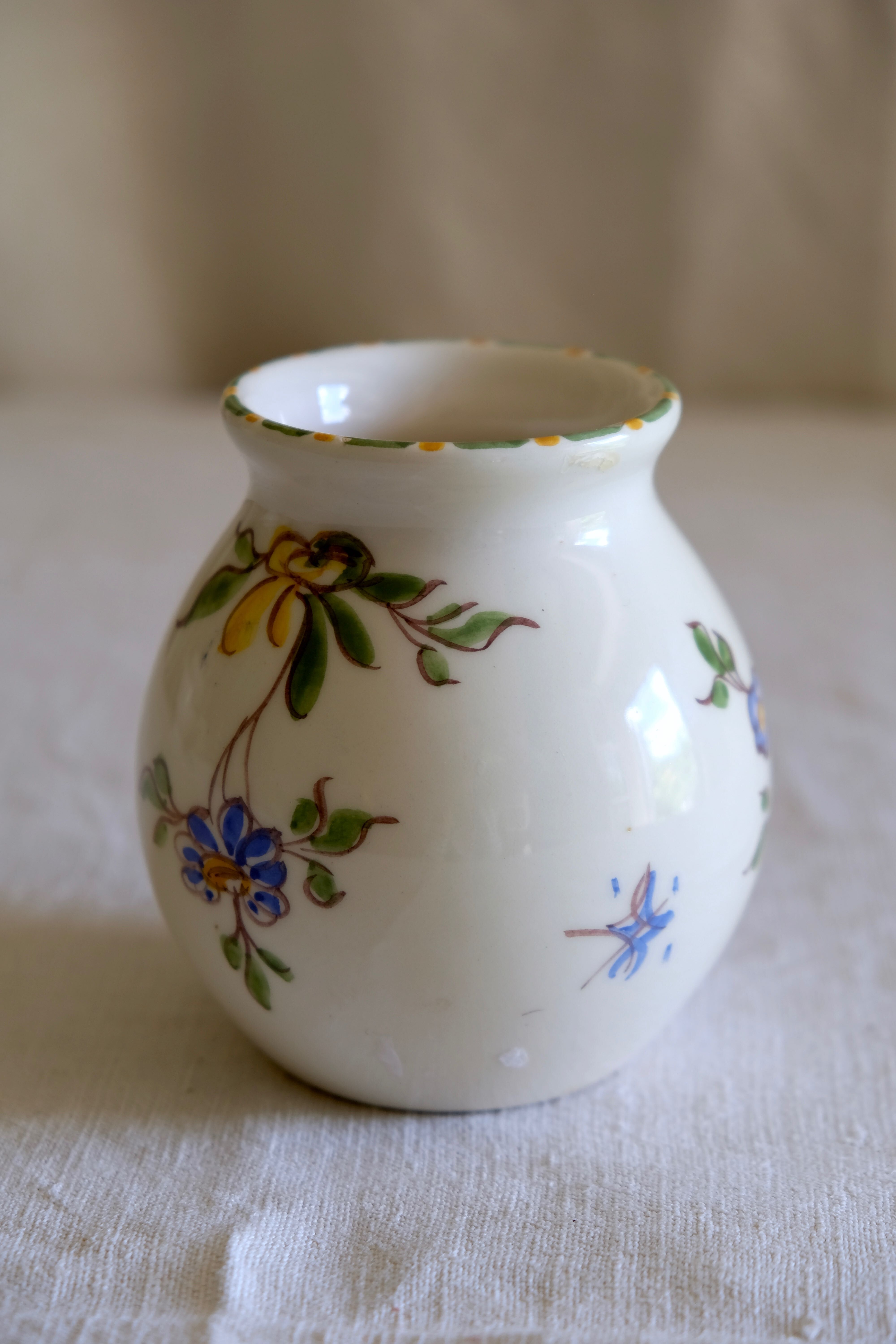 Moustiers earthenware vase