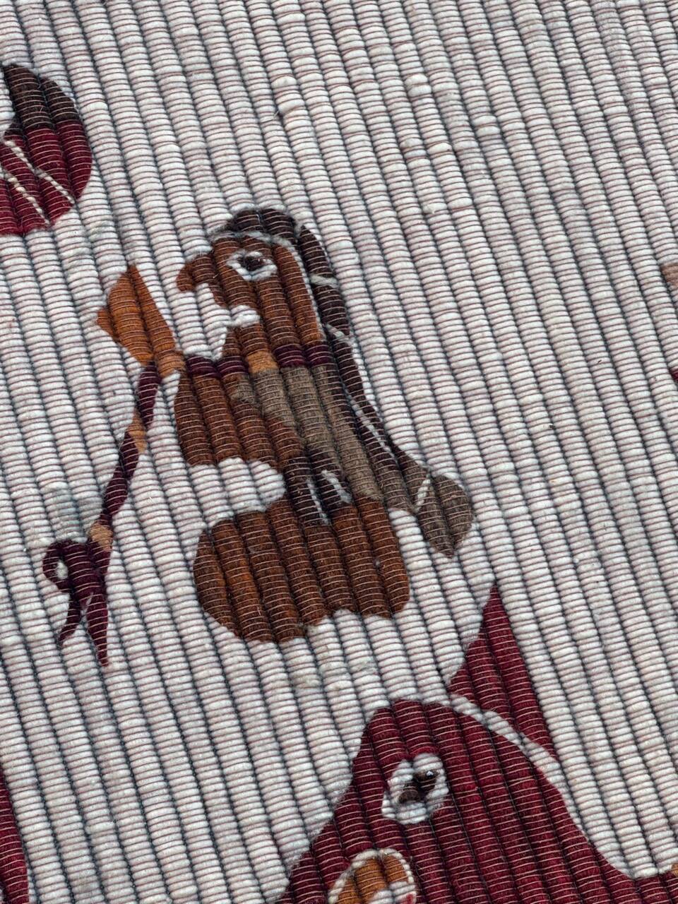 Belle tapisserie tribale péruvienne d'époque art déco