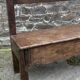 Banc de cheminée ancien en bois, fin XIXème s