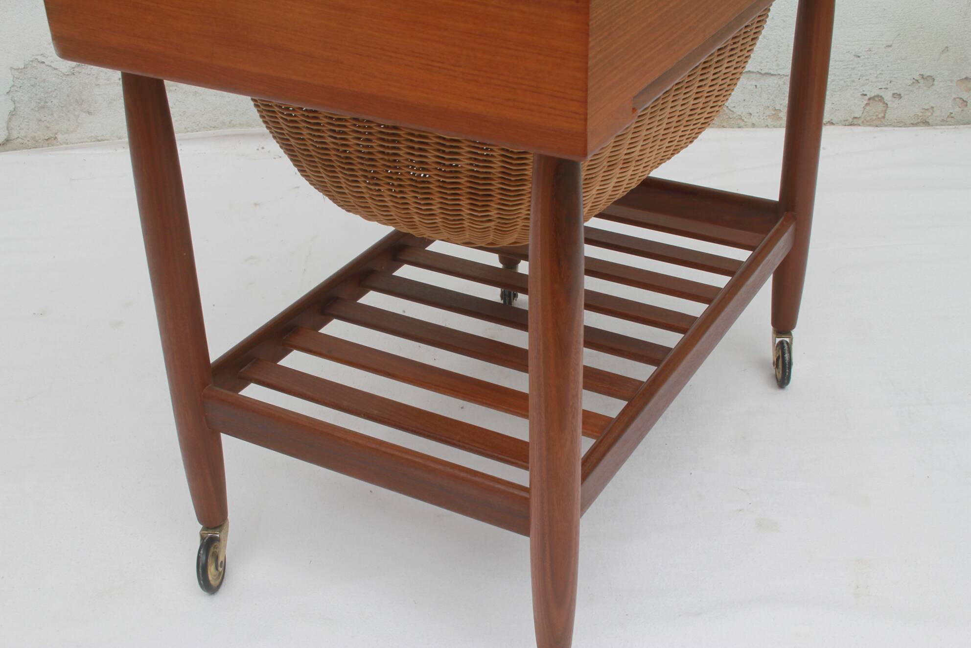 1960s Utensilo in Teak with basket