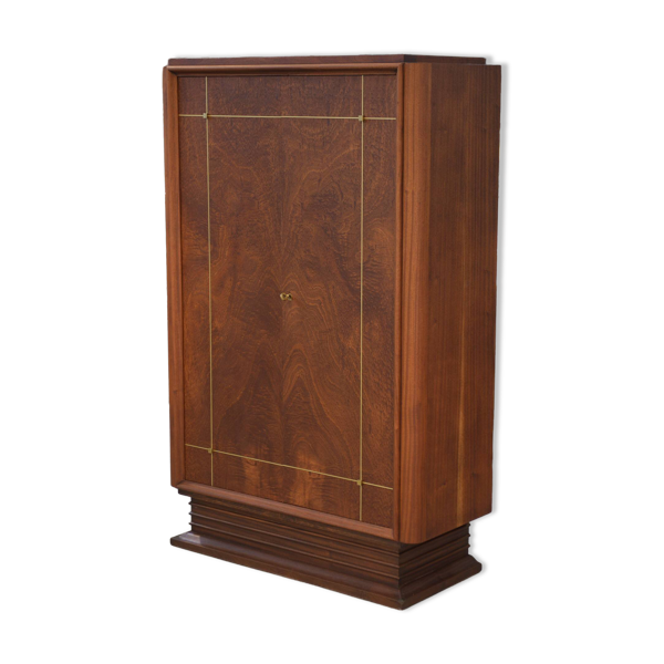 Armoire Art Déco en acajou mobilier d’art signé A. Bicchierini 1940’s
