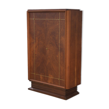 Art Deco mahogany wardrobe, signed A. Bicchierini, 1940s.