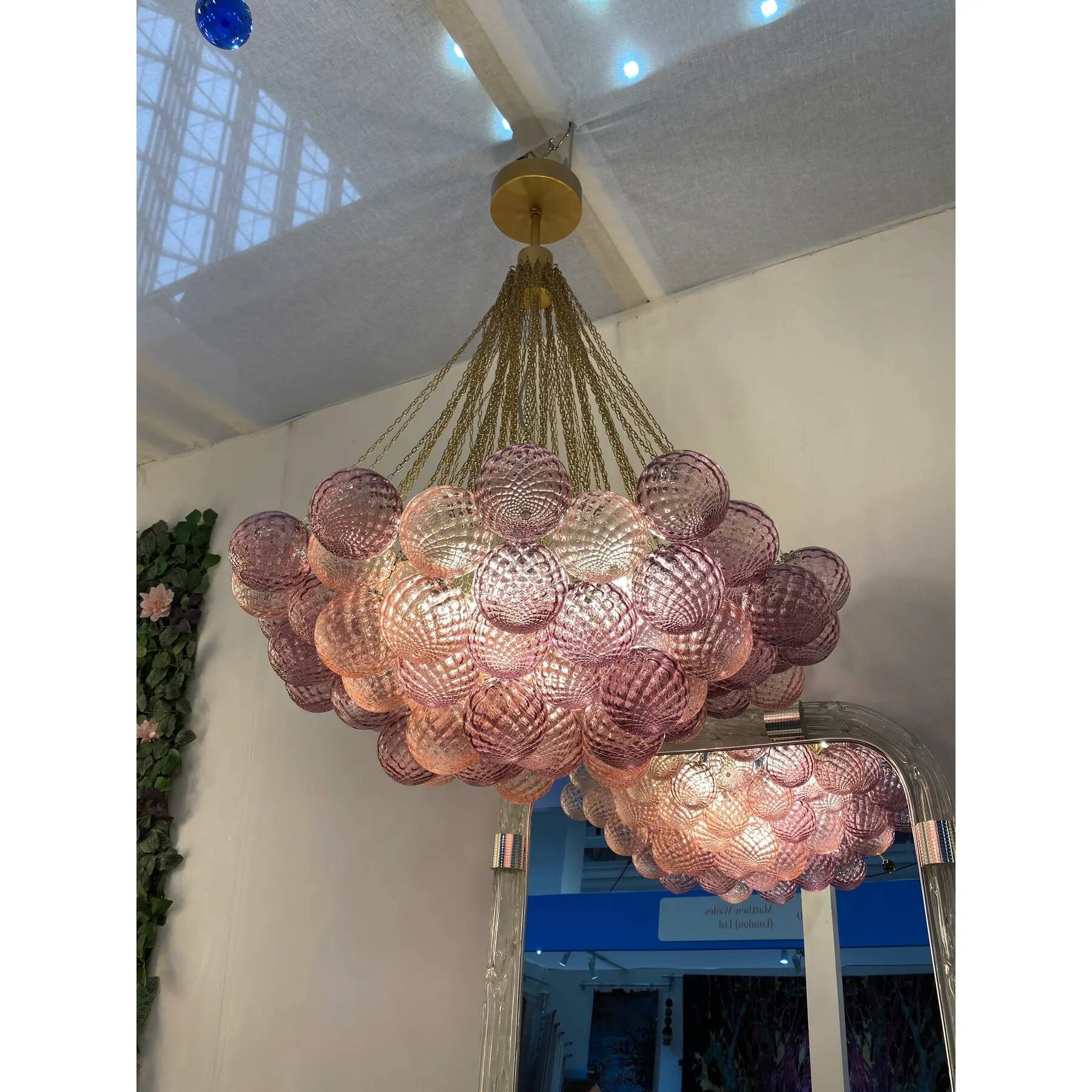 Contemporary "Clouds" of Pink and Amethyst "Ballotton" Spheres in Murano