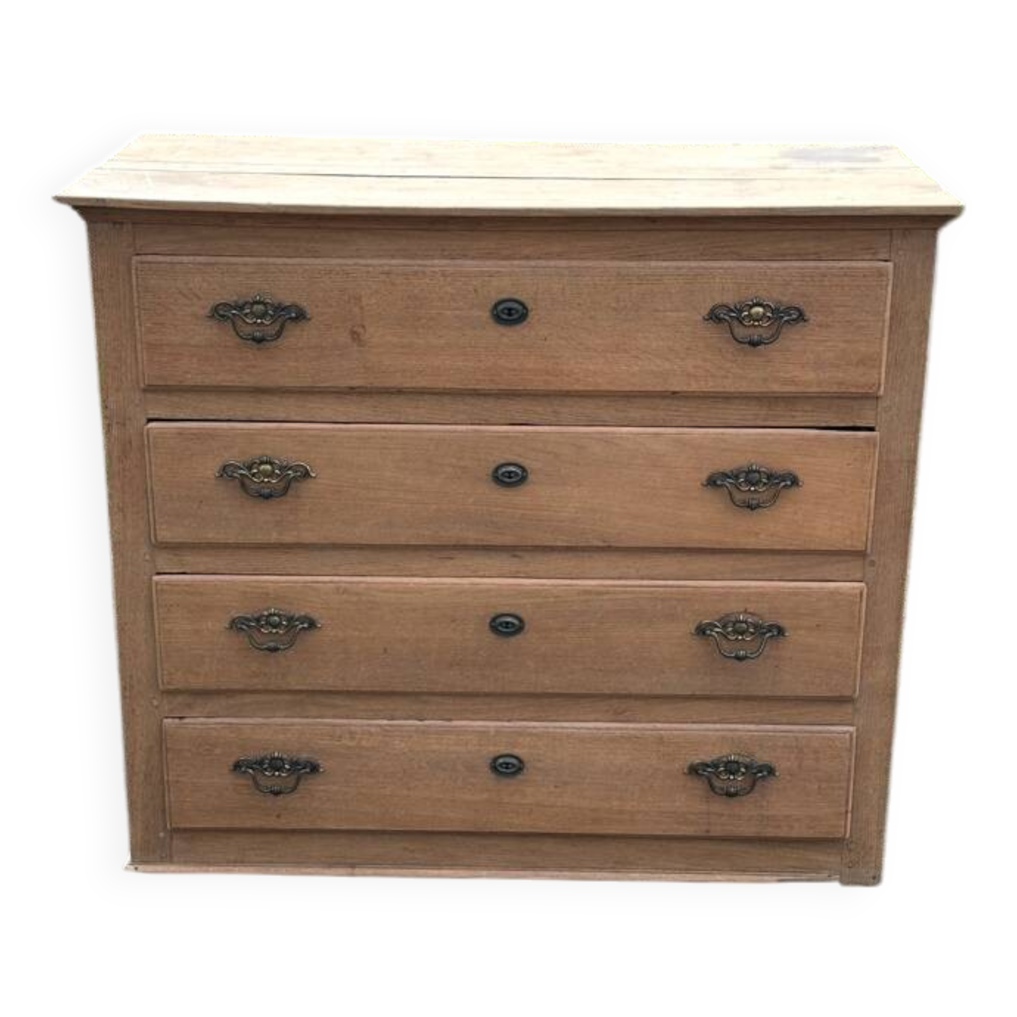 Raw wood chest of drawers