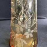 Saint Louis beer service in blown and cut amber crystal – Art Deco