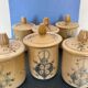Lot of 6 enamelled terracotta pots - Moroccan pottery