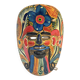 Mexican folk art mask in colored terracotta, 1970s