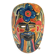 Mexican folk art mask in colored terracotta, 1970s