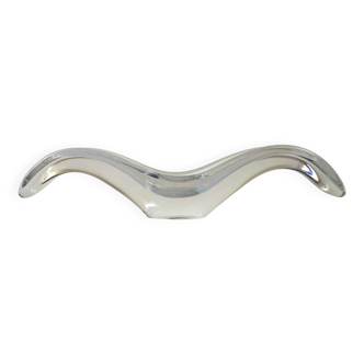Baccarat crystal elongated bowl 1950
